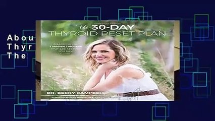 About For Books  30-Day Thyroid Reset Plan, The  For Kindle