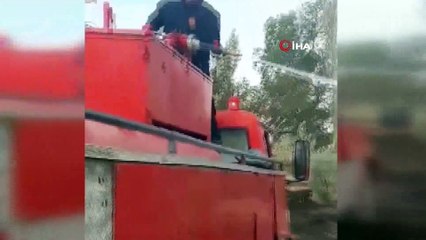 Anız yakmak isterken ağaçları yaktılar