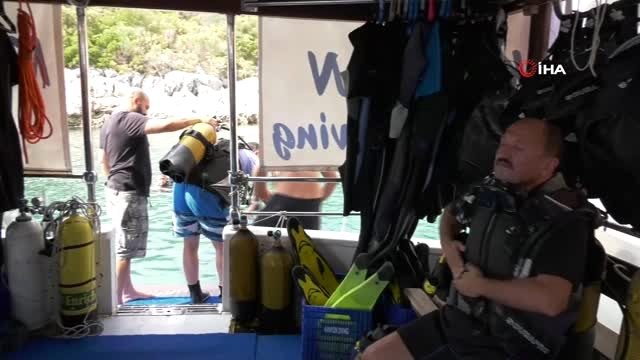 12 Ay Dalış Keyfi... Kaş, yılda 80 bin dalış ile dünyanın 50 önemli dalış merkezi arasında