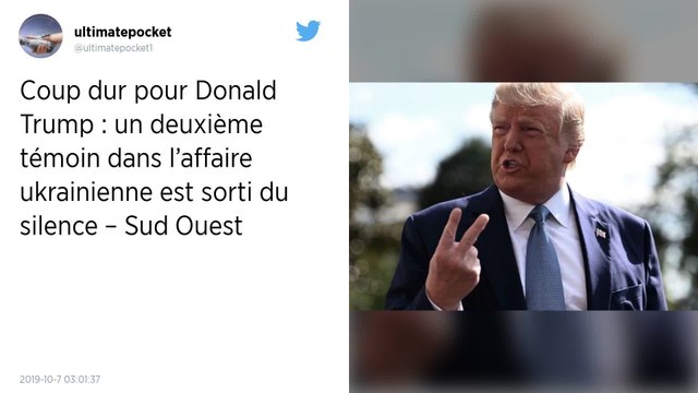 Nouveau coup dur pour Trump : un deuxième lanceur d’alerte sort du bois
