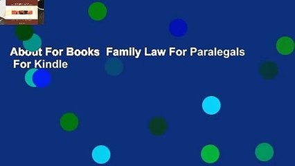About For Books  Family Law For Paralegals  For Kindle
