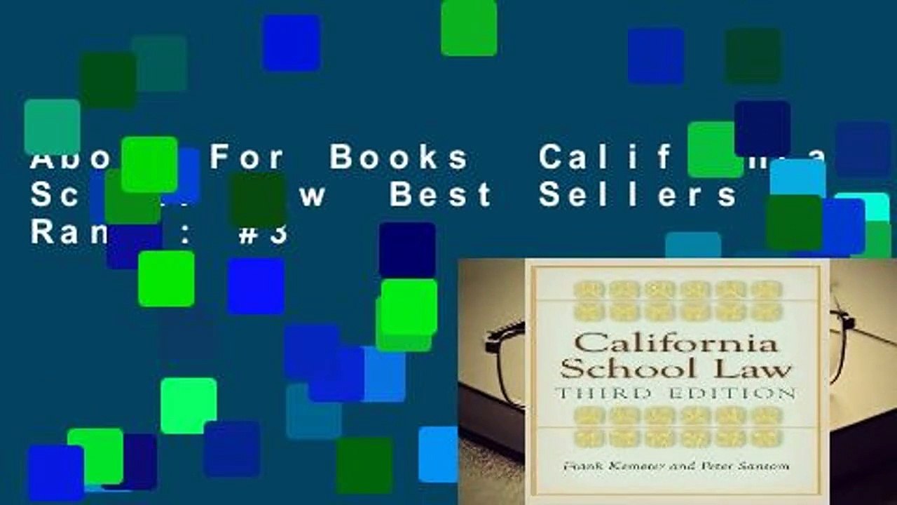 About For Books  California School Law  Best Sellers Rank : #3