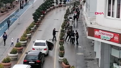 Bolu'da, yol verme kavgası kamerada