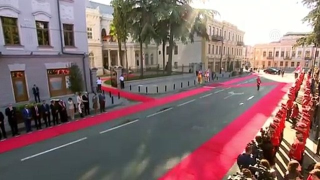 Almanya Cumhurbaşkanı Steinmeier, Gürcistan'da - Karşılama töreni - TİFLİS