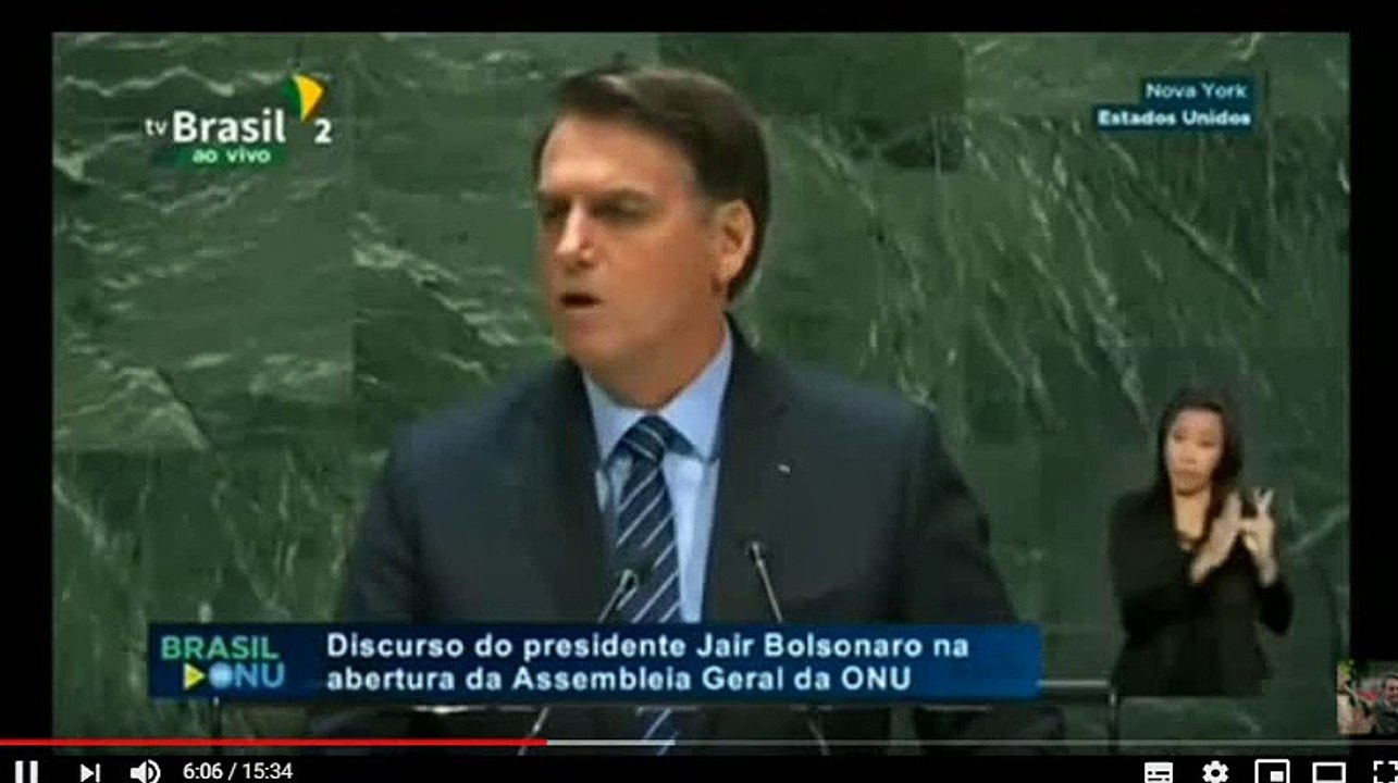 BOLSONARIO FALA NA ONU