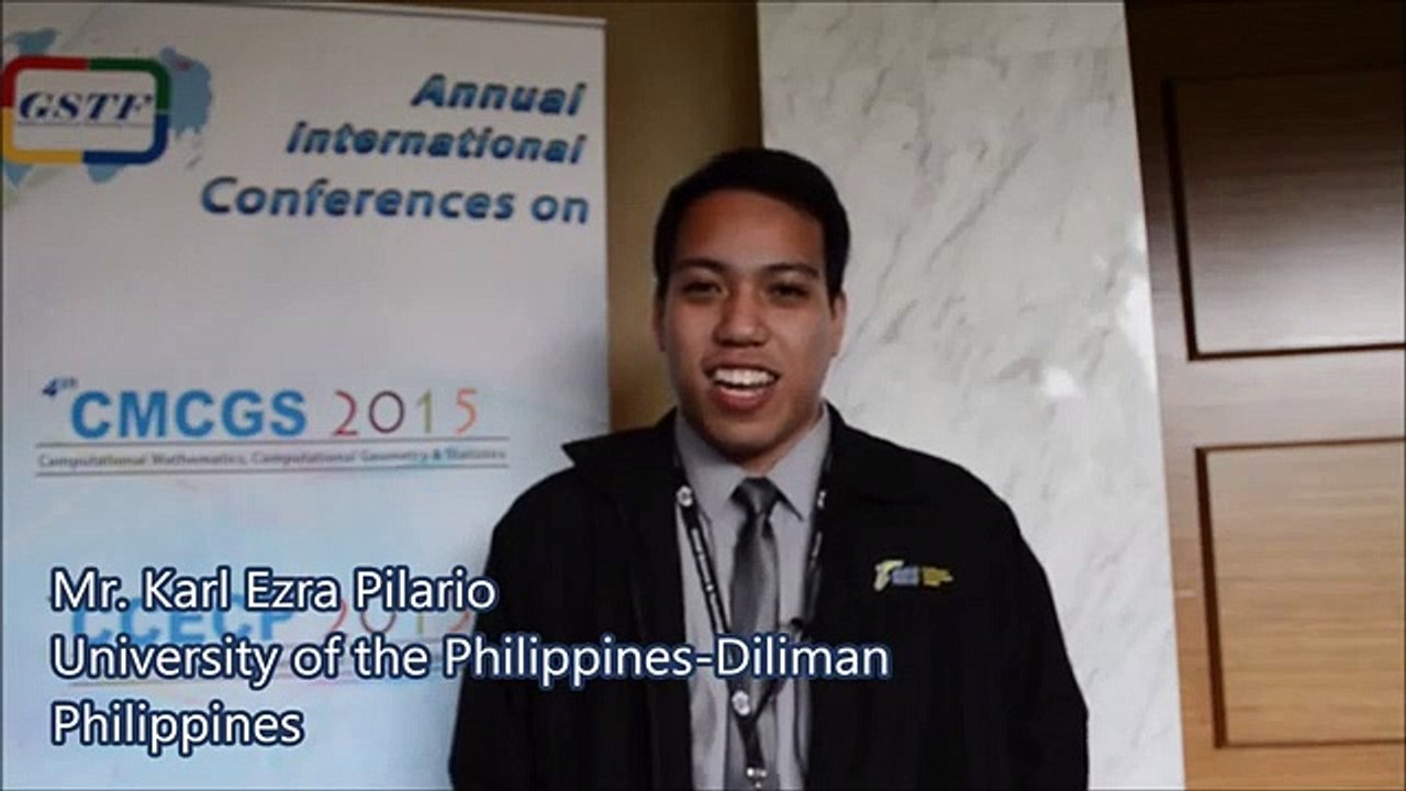Mr. Karl Ezra Pilario at CCECP Conference 2015 by GSTF Singapore
