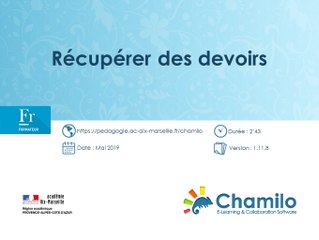 Chamilo - Récupérer des devoirs
