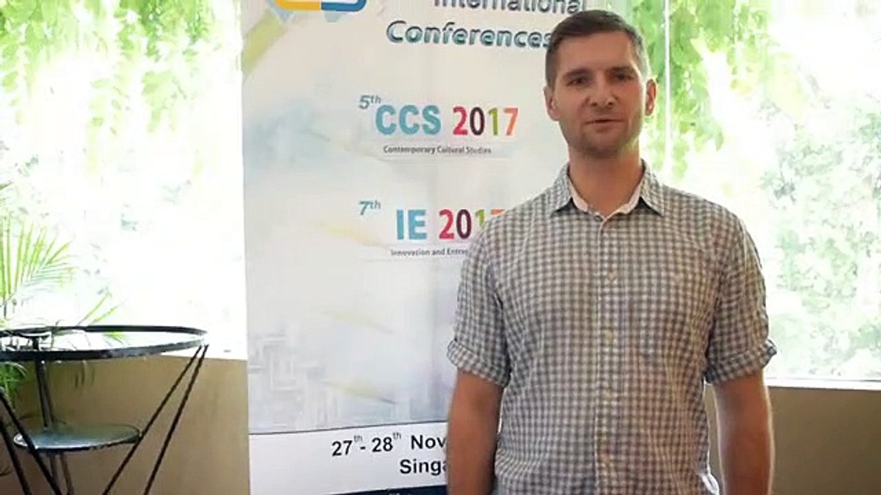 Asst. Prof. Lukasz Malyz at IE Conference 2017 by GSTF