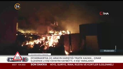 Çorum'da 9 ev yanarak kül oldu