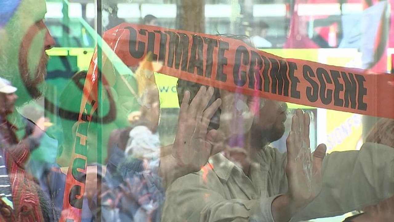 Extinction Rebellion protestors removed by police in Wellington