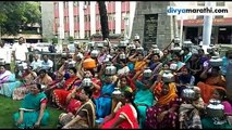 Women's played garba with empty handa at pune corporation