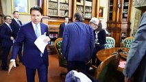 Roma - Il Presidente Conte incontra i sindacati Cgil, Cisl e Uil (07.10.19)