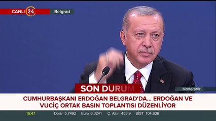 Sırbistan Cumhurbaşkanı Vuçiç konuşma yapıyor