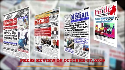 CAMEROONIAN PRESS REVIEW OF OCTOBER 7,2019