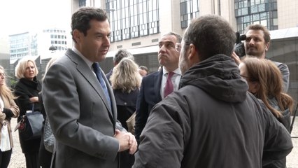 Primera jornada del viaje oficial de Juanma Moreno a Bruselas