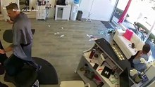 Veado invade cabeleireiro sem pedir licença e foge após espalhar o pânico
