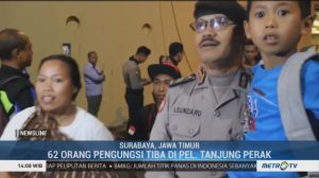 Puluhan Pengungsi Wamena Tiba di Tanjung Perak