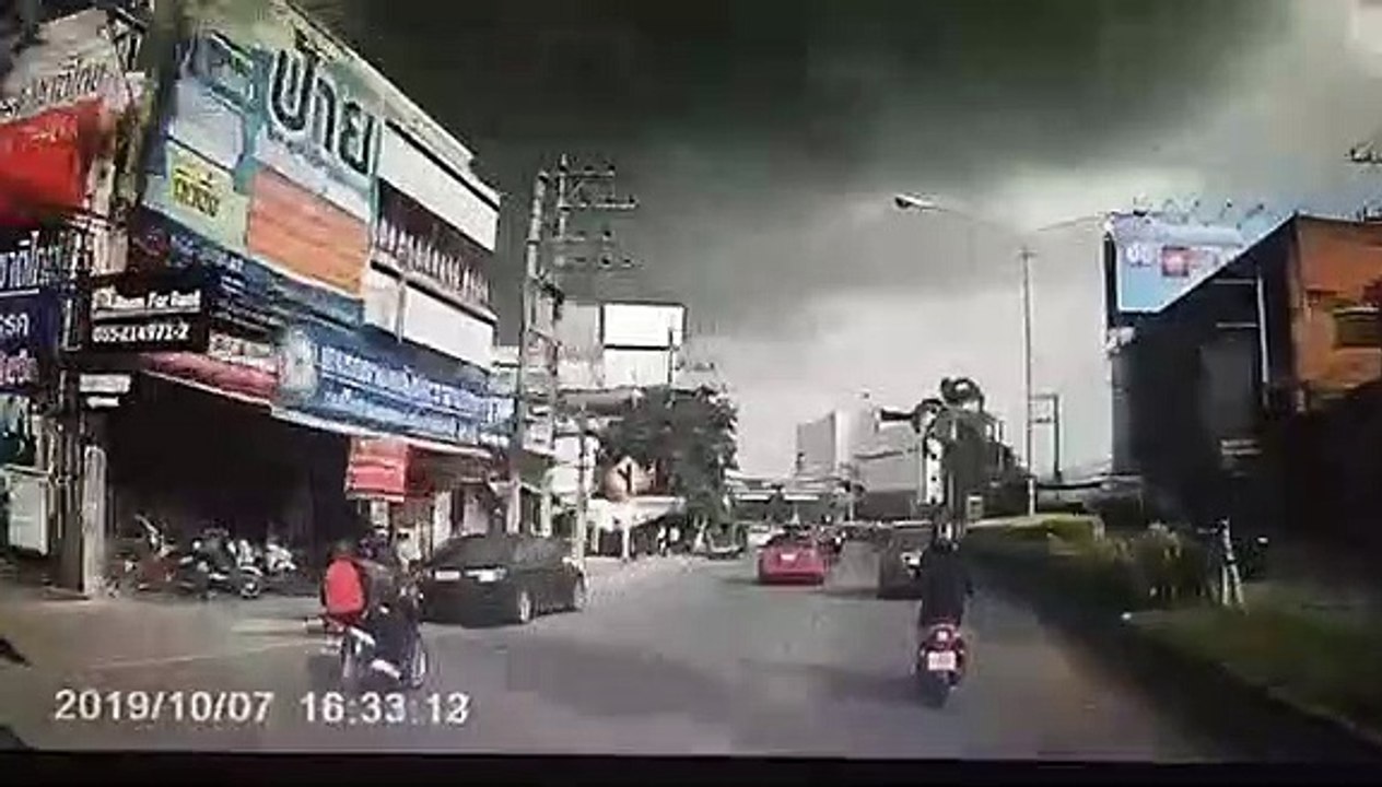 Branch Takes Out Biker