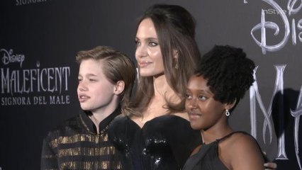 Angelina Jolie and Kids at 'Maleficent' Premiere Rome, Italy