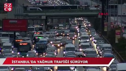 İstanbul trafiğinde yağmur yoğunluğu