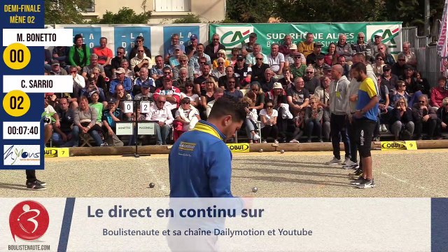 International à pétanque de l'Olivier à Nyons : Demi-finale Bonetto VS Sarrio
