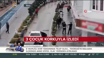 Çocuklar korkuyla izledi