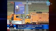 Sujetos atracan a conductores que no pueden pasar por manifestaciones el norte de Quito