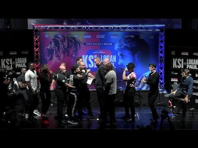 AnEsonGib Confronts Jake Paul At KSI vs. Logan Paul UK Press Conference