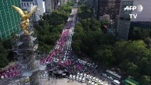 مئات سيارات الأجرة تغلق شوارع مكسيكو رفضاً لأوبر