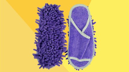 These Genius $8 Fuzzy Slippers Clean Your Floors While You Wear Them