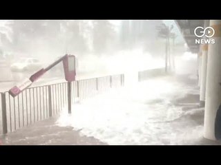 Category 10 Typhoon Batters Hongkong