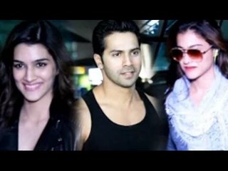 'Dilwale' Stars Spotted | Varun and Kriti REVEALS SRK'S Birthday Plans | Kajol | SpotboyE