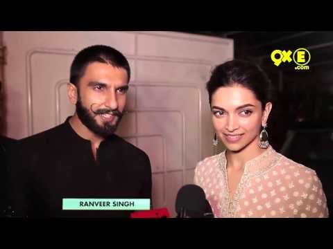 RANVEER SINGH and DEEPIKA PADUKONE at BAJIRAO MASTANI screening