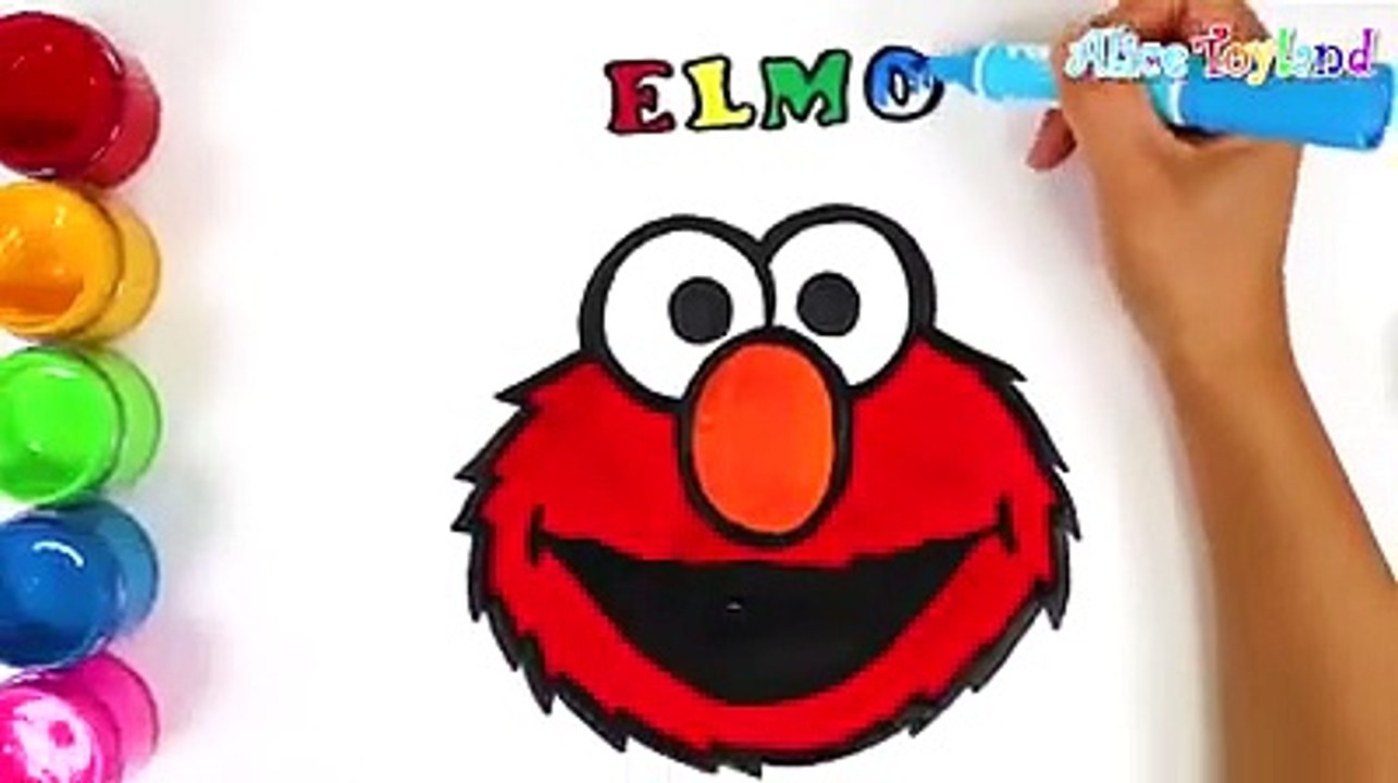 Learn Colors with Coloring and Drawing Sesame Street Elmo and Earnie for  Kids, Toddlers - video Dailymotion