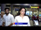 Hema Malini SPOTTED at the Airport | SpotboyE