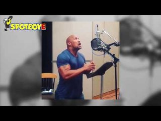 The Rock shows off his vocal skills for Moana