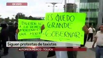Tras 7 horas, taxistas retiran bloqueo de la Mexico-Toluca