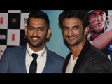 MS Dhoni and Sushant Singh Rajput at the trailer launch of MS Dhoni The Untold Story