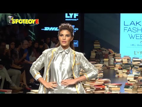 Jacqueline Fernandez walks the ramp at Lakme Fashion Week 2016 | Day 3 | Spotboy E