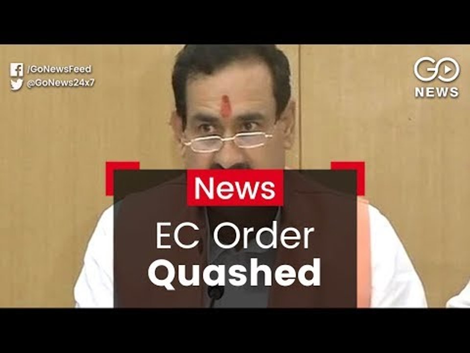 EC Order Against Minister Quashed