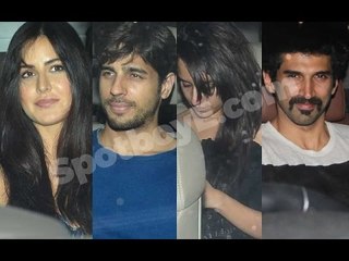 Download Video: SPOTTED: Katrina Kaif, Sidharth Malhotra, Shraddha Kapoor & Aditya Roy Kapoor