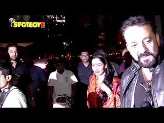 Sanjay Dutt Spotted having Dinner with his Family | SpotboyE