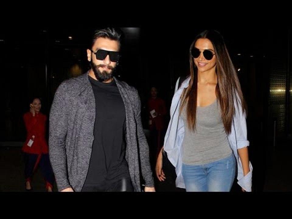 Spotted: Ranveer Singh and Deepika Padukone Back from Dubai | SpotboyE