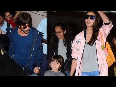 Spotted: Shahrukh Khan and Alia Bhatt Return from Delhi after Promoting Dear Zindagi | SpotboyE