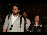 Abhishek and Aishwarya Rai  are back in town after their new year Celebrations in Dubai | SpotboyE