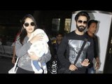 Shahid-Mira and baby Misha Spotted at Mumbai Airport | SpotboyE