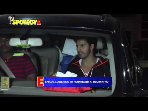 Alia Bhatt and Varun Dhawan at the Special Screening of ' Badrinath Ki Dulhaniya' | SpotboyE
