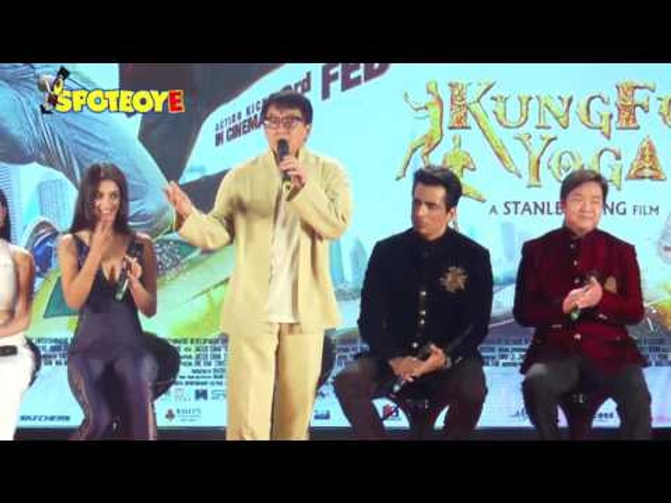 UNCUT | Jackie Chan in a fun mood promoting his film KUNGFU YOGA | Disha Patani and Amyra Dastur