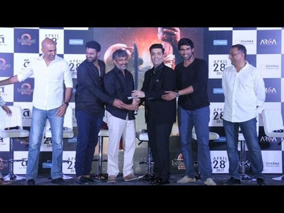 UNCUT- Karan Johar, SS Rajamouli,Prabhas,Rana Daggubati at Baahubali 2 Trailer Launch | SpotboyE