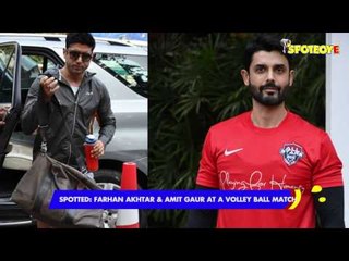 SPOTTED: Farhan Akhtar and Amit Gaur at Volleyball Match | SpotboyE